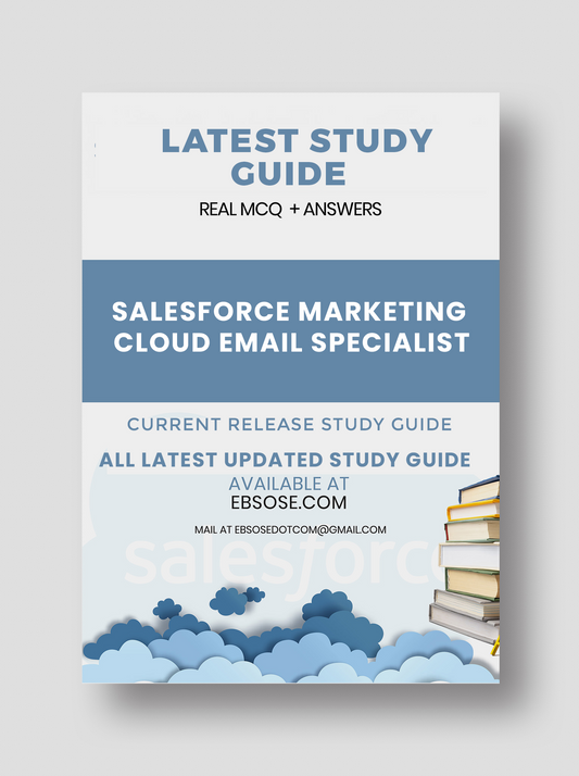 Salesforce Marketing Cloud Email Specialist - Summer 24 Study Guide